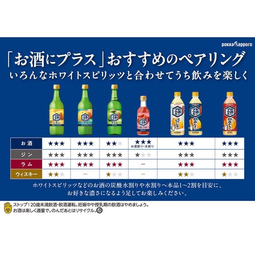 ノンアルコール】 ポッカサッポロ お酒にプラス ライム 540ml Green