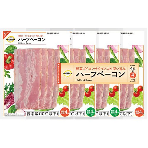 ハーフベーコン 148g(4連) トップバリュベストプライス
