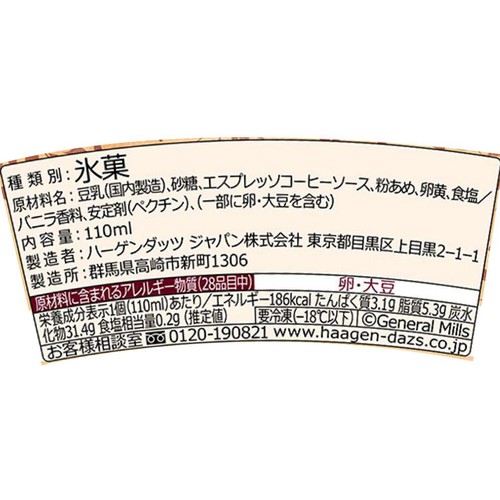 ハーゲンダッツ グリーンクラフト アフォガート 薫るエスプレッソ 110ml