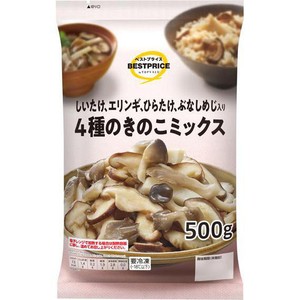 値引きしました　日本のきのこ 4種のきのこミックス 500g トップバリュベストプライス Green