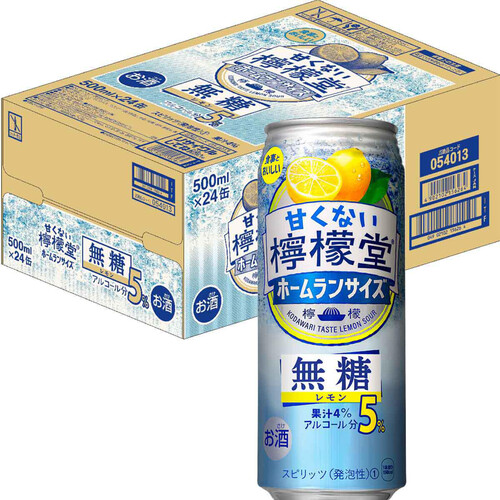 【5%】 甘くない檸檬堂 無糖レモン 1ケース 500ml x 24本