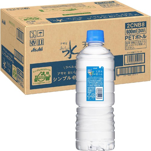 アサヒ飲料 おいしい水 シンプルeco 1ケース 600ml x 24本 Green Beans