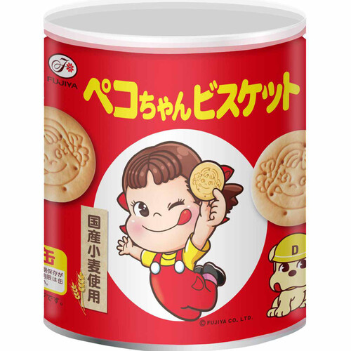 不二家 ペコちゃんビスケット保存缶 100g Green Beans | グリーン