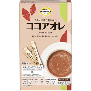 ココアオレスティック 6.6g x 6本 トップバリュベストプライス Green