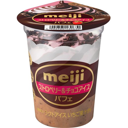 ★アイスページ★ 明治 ストロベリー & チョコアイスパフェ 185ml Green Beans
