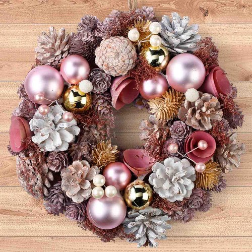 ナチュラルリース 約24cm ピーチルミナス Green Beans | グリーン