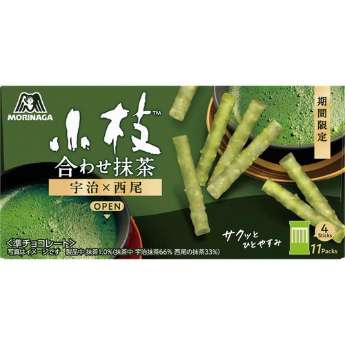 森永製菓 小枝 合わせ抹茶 4本 x 11袋入 Green Beans | グリーン