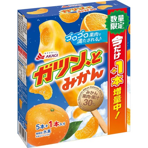 赤城乳業 ガツン、とみかん (一本増量) 58ml x 6本入
