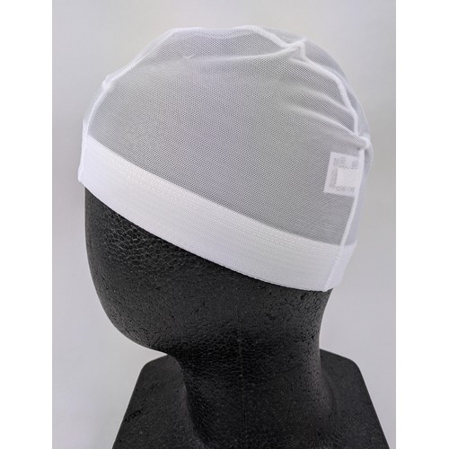 マジックテープ付きスイムキャップ フリーサイズ (頭囲54〜59cm) 白