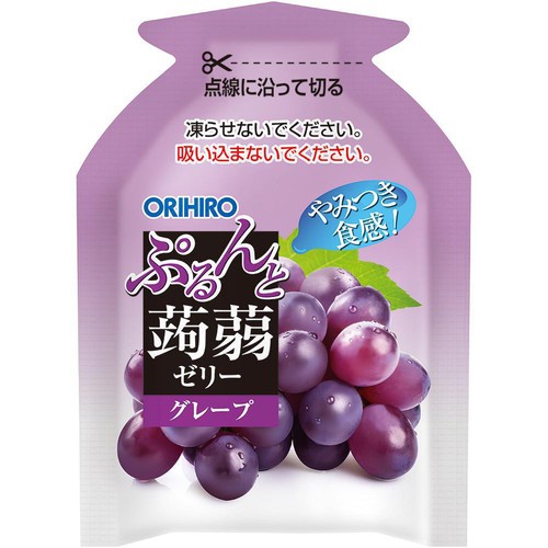 オリヒロ ぷるんと蒟蒻ゼリー パウチ アップル+グレープ 12個