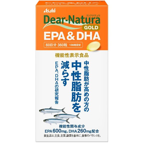 アサヒグループ食品 ディアナチュラゴールド EPA&DHA 60日分 360粒