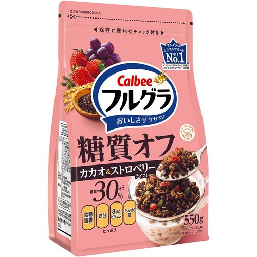 カルビー フルグラ糖質オフ カカオ & ストロベリーテイスト 550g