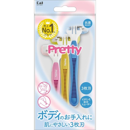 貝印 プリティーボディT3枚刃 3本入