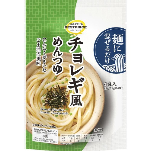 麺に混ぜるだけ チョレギ風めんつゆ 88g(22g x 4食) トップバリュ