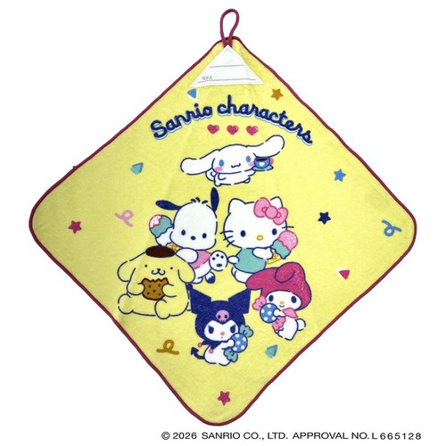 サンリオキャラクターズ ループ付きハンドタオル ポップポップ 約34 x 34cm