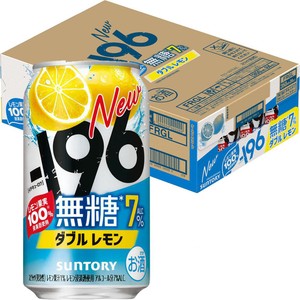 7%】 サントリー−196 無糖ダブルレモン 1ケース 350ml x 24本 Green