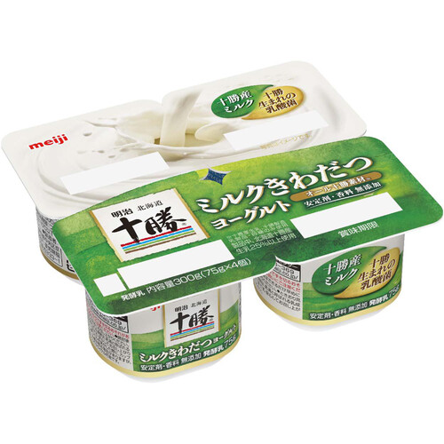 明治 北海道十勝 ミルクきわだつヨーグルト 75g x 4個 Green Beans