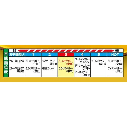 エスビー食品 ゴールデンカレー 中辛 5～6皿分 x 2(198g)