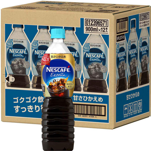 ネスレ エクセラ ボトルコーヒー 甘さひかえめ 1ケース 900ml x 12本