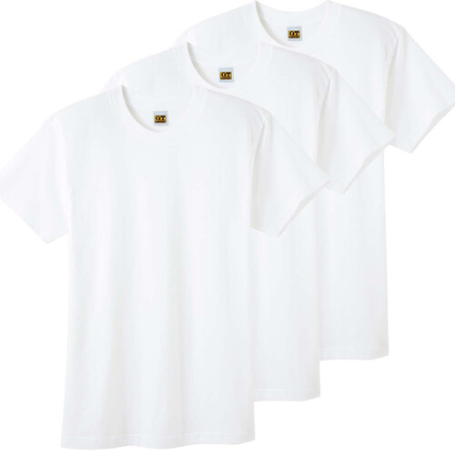 グンゼ G.T.HAWKINS 紳士 3枚組ベーシックTシャツ L ホワイト