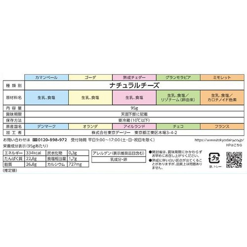 東京デーリー バラエティチーズオードブル 95g