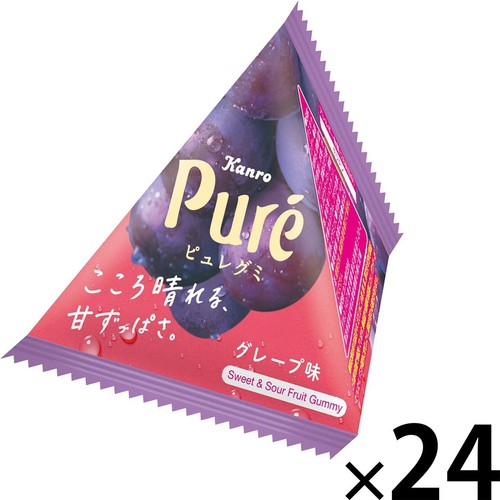 カンロ ピュレグミ プチ三角 グレープ 24個入