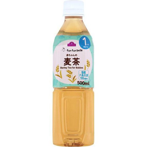 fun fun smile 赤ちゃんの麦茶 1カ月頃から 500ml トップバリュ