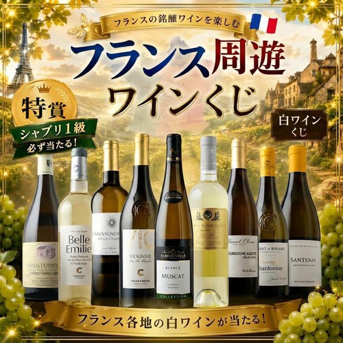 【数量限定】【フランス産】 特賞はシャブリ1級!フランス周遊ワインくじ 750ml