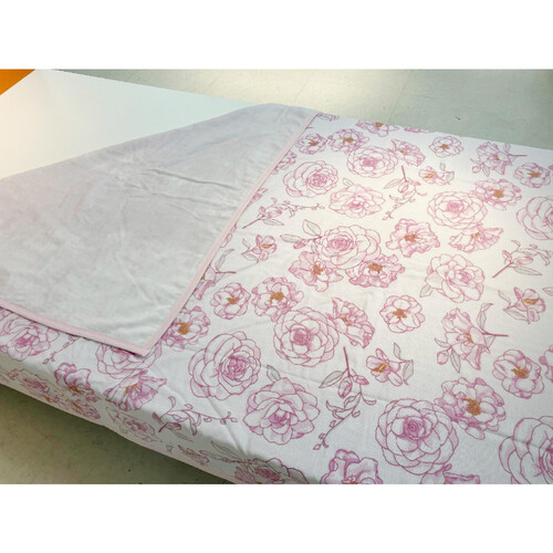 昭和西川 シール織綿毛布 140 x 200cm ピンク Green Beans | グリーン