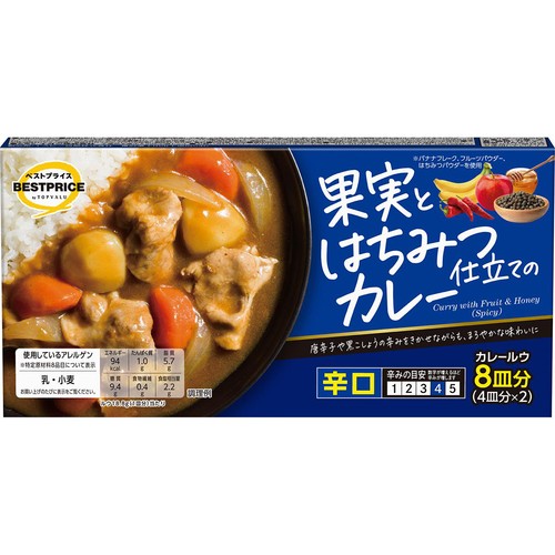 果実とはちみつ仕立てのカレー 辛口 150g トップバリュベストプライス
