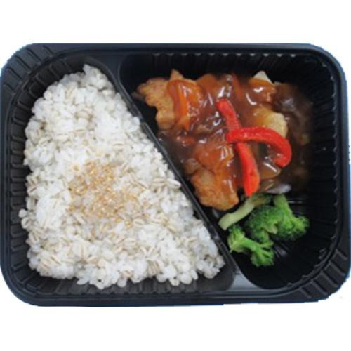 から揚げの黒酢あんかけと押し麦ごはん【冷凍】 1人前(300g) トップ