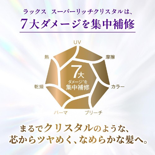 ユニリーバ ラックス スーパーリッチクリスタル カラーケア&リペア トリートメント つめかえ用 600g