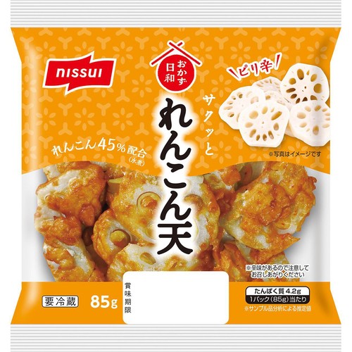 れんこんページ ニッスイ ピリ辛れんこん天 85g Green Beans | グリーンビーンズ by AEON