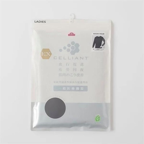 EXセリアント ウェア ルームウエア(ルーム長袖Tシャツ)  婦人 チャコ－ルグレ－ XL トップバリュ
