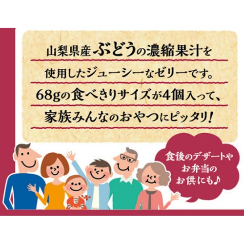 和歌山産業 ぶどうゼリー 68g x 4個入
