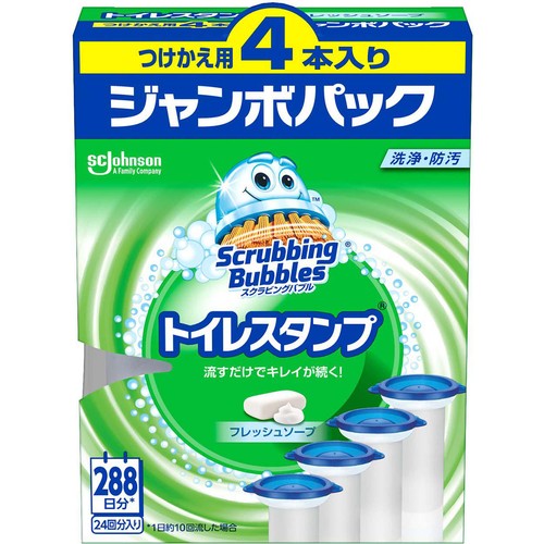 ジョンソン スクラビングバブル トイレスタンプクリーナー 替え4P フレッシュソープ 38g x 4
