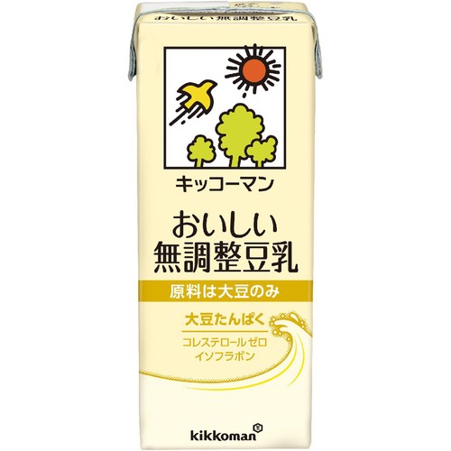 キッコ−マン おいしい無調整豆乳 200ml