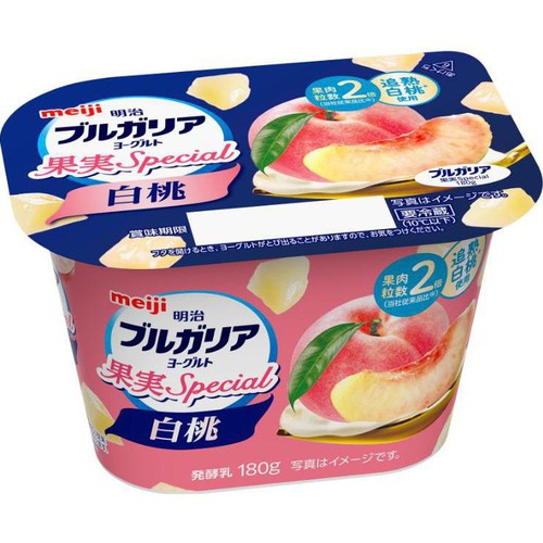 明治 ブルガリアヨーグルト 果実Special 白桃 180g