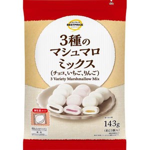 マシュマロ 3種のマシュマロミックス 143g トップバリュベストプライス Green