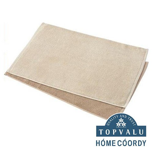 バスマット 2枚組 ベージュ 40 x 60cm ホームコーディ Green Beans