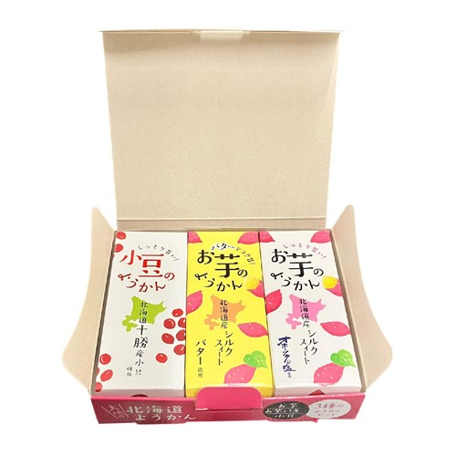 PLUSワン 北海道大地のようかん 3本セット 55g x 3本