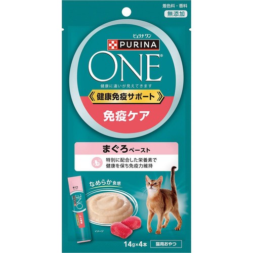 【ペット用】 ネスレピュリナ ピュリナワン 健康免疫サポート 免疫ケア まぐろペースト 14g x 4本