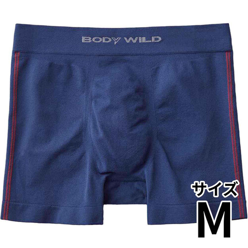 グンゼ BODY WILD 3Dボクサーサイドライン M ネービーブルー