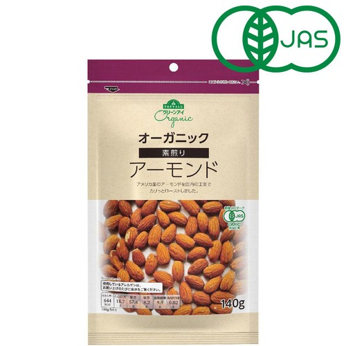 オーガニック 素煎りアーモンド 140g トップバリュ グリーンアイ