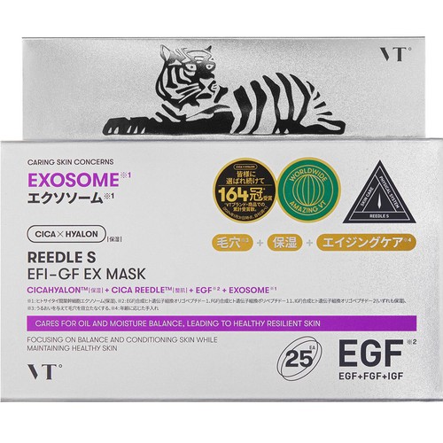 VT EXOSOME EGF EX MASK 25枚入り VT COSMETICS リードルS EFI-GF EXマスク 25枚入 Green Beans