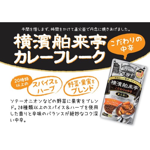 エバラ食品 横濱舶来亭 カレーフレーク こだわりの中辛 6皿分 (180g)