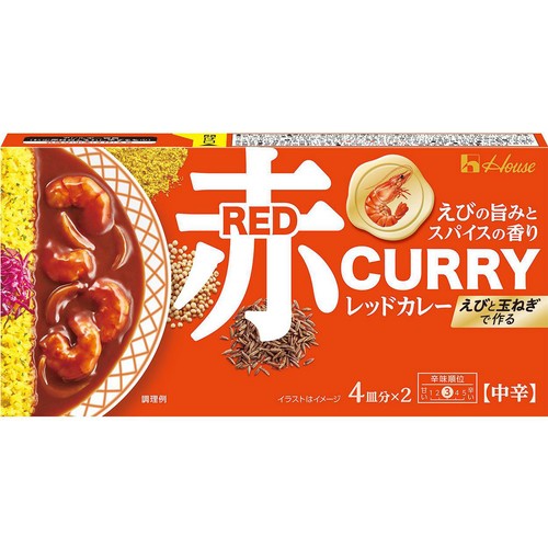 ハウス食品 レッドカレー 中辛 140g