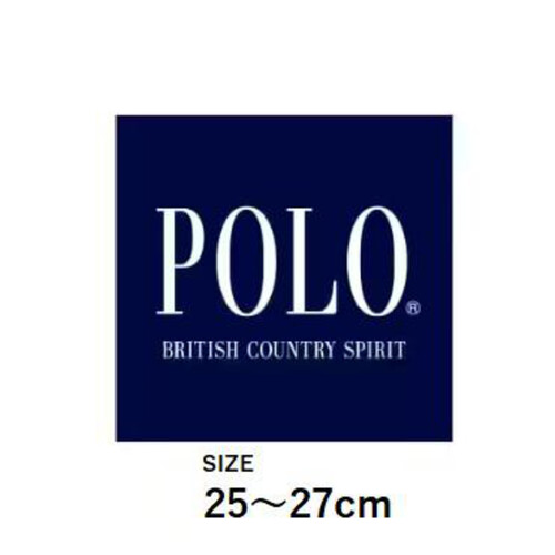 グンゼ POLO 紳士クルーソックス 25-27cm ブラックネイビー