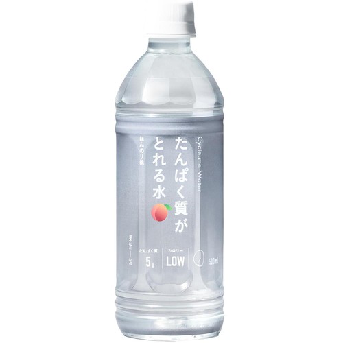 サイクルミー たんぱく質がとれる水 ほんのり桃 500ml