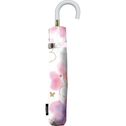 NATURAL BASIC UV フローラル 晴雨兼用折りたたみ傘 55cm ピオニーピンク